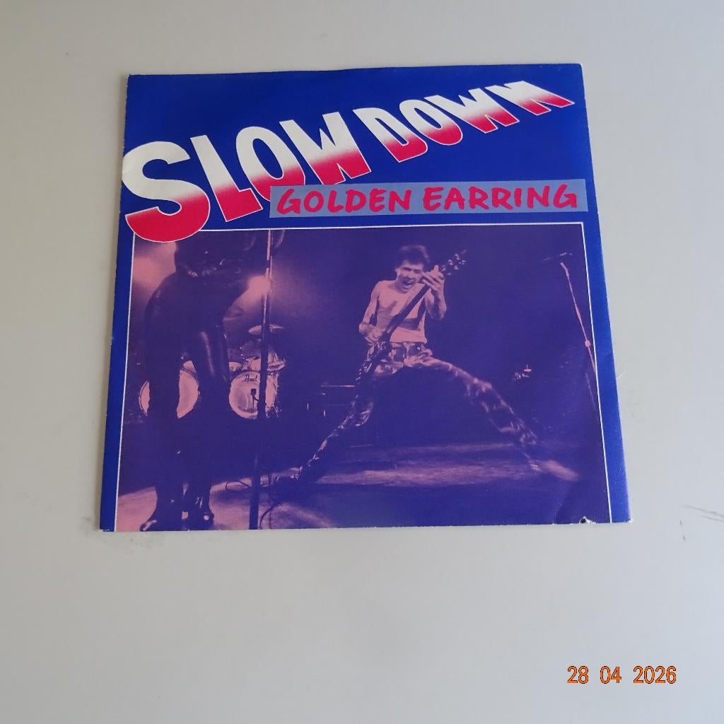 Golden Earring - Slow down/Heartbeat, Gebruikt, Verzenden, 7 inch, Single