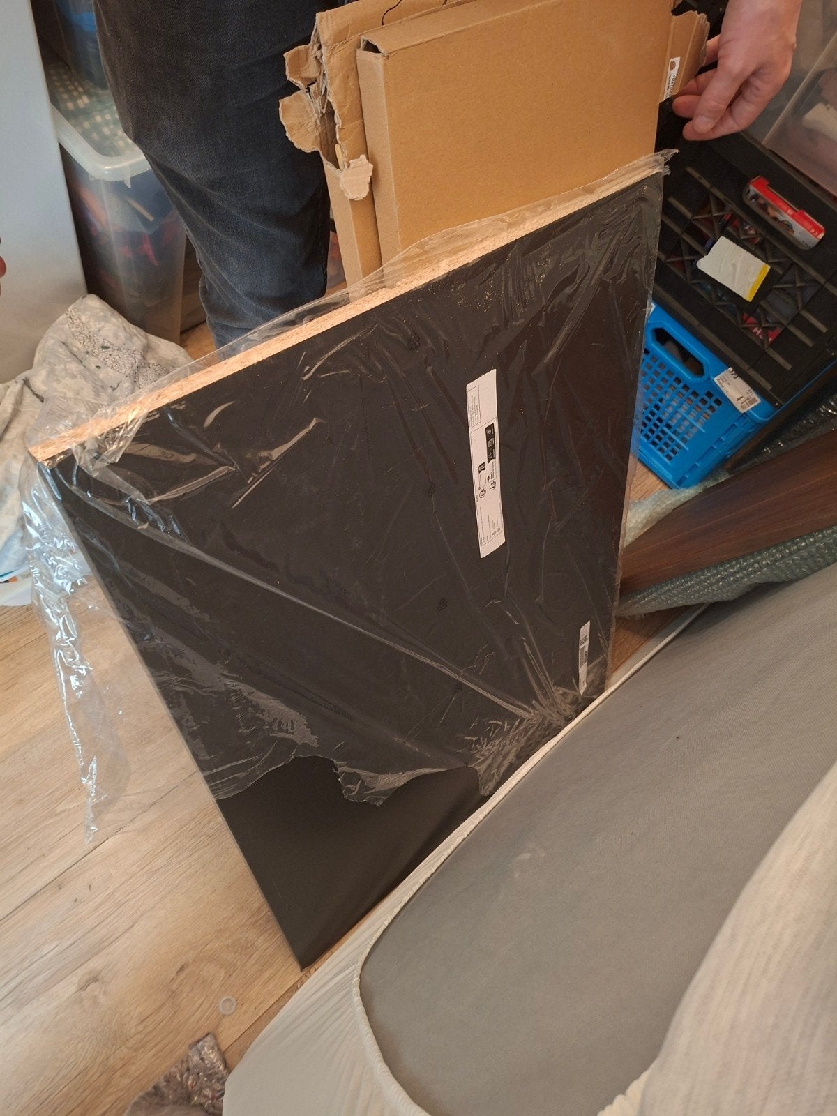 IKEA Utrusta plank zwartgrijs 80x60 (nieuw), Huis en Inrichting, Ophalen, Nieuw