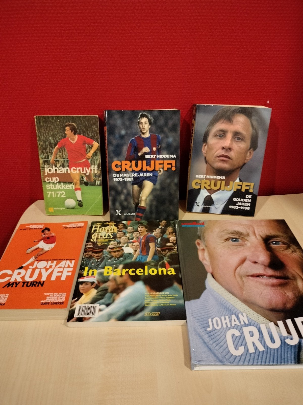 6 voetbalboeken Johan Cruijff, Ophalen of Verzenden, Gelezen, Balsport