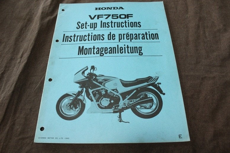 Honda VF750F 1983 motorcycle set up manual VF750 F, Ophalen of Verzenden, Honda