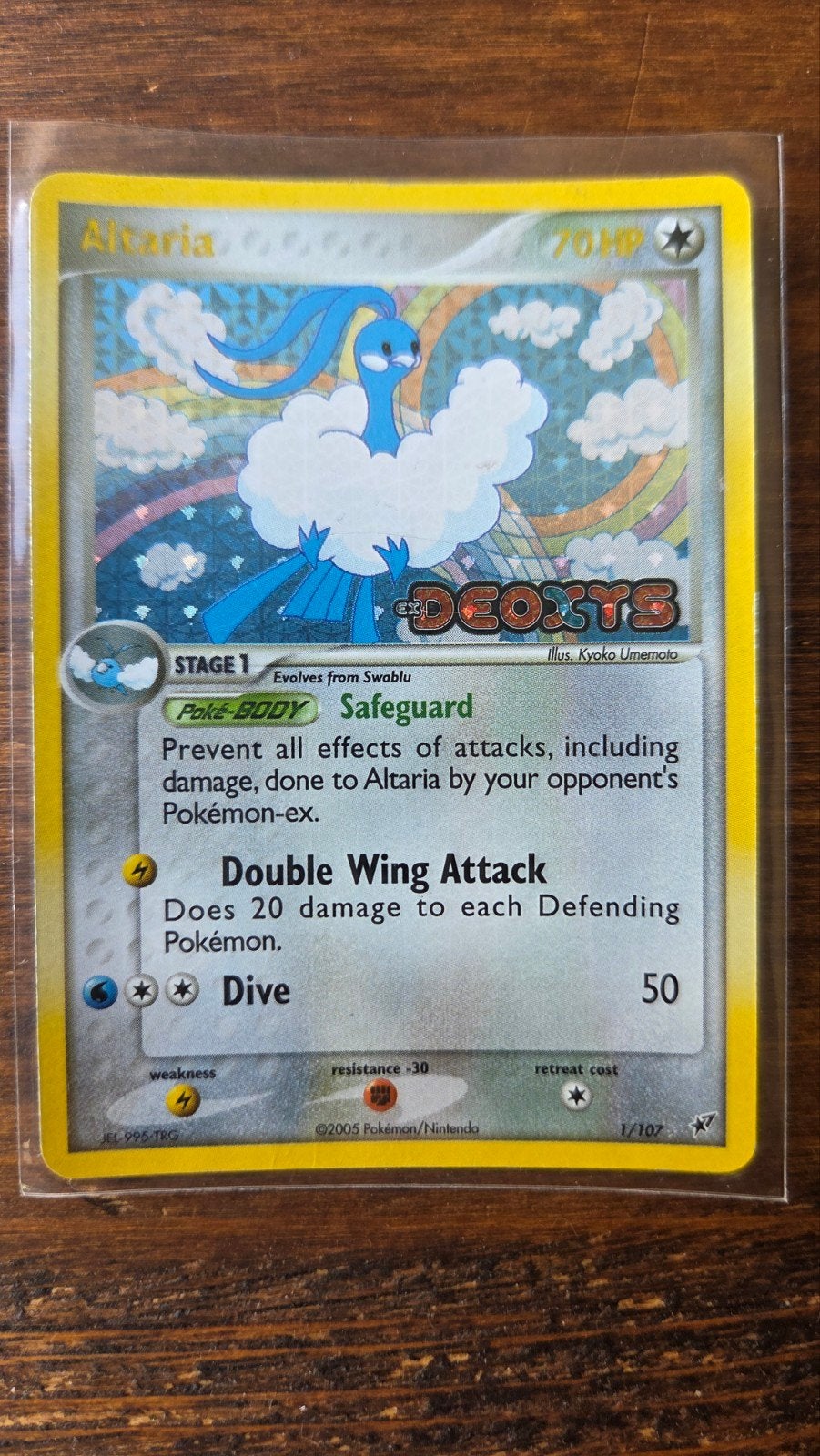 Altaria 1/107 - Pokemon EX Deoxys, Hobby en Vrije tijd, Verzamelkaartspellen | Pokémon, Ophalen of Verzenden, Zo goed als nieuw