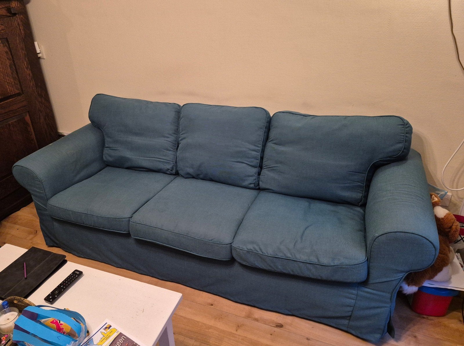 Ikea Ektorp 2- en 3-zits bankstel smaragdgroen, Ophalen, Gebruikt, 150 tot 200 cm, Tweepersoons