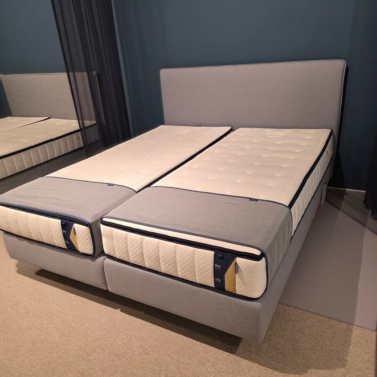Showroom Auping Original Boxspring 180x210 Electrisch 2M, Verstelbaar, 210 cm, Tweepersoons, Ophalen of Verzenden