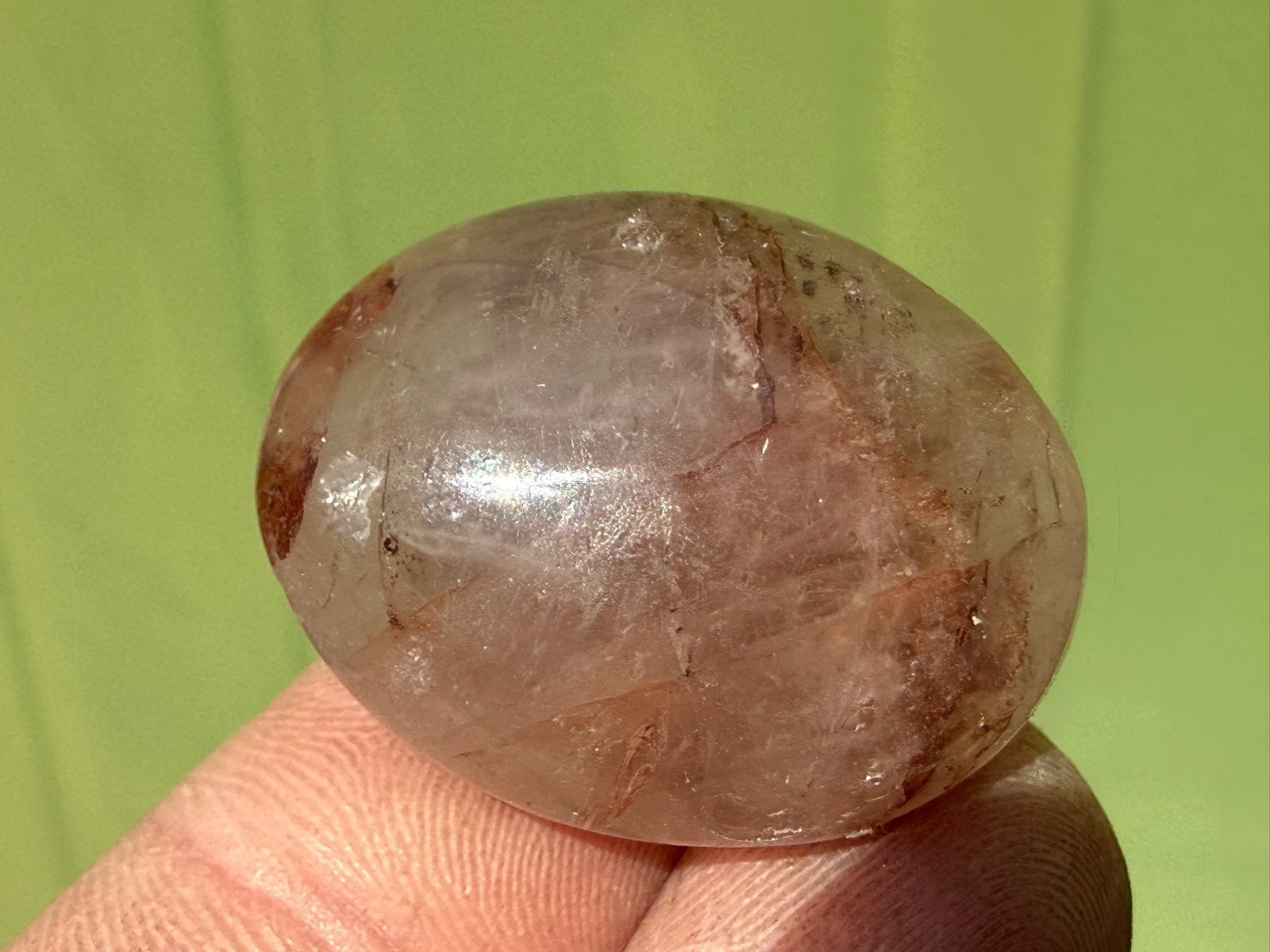 Red Healer Lemurian - Hematoide kwarts mineralen edelstenen, Ophalen of Verzenden, Mineraal