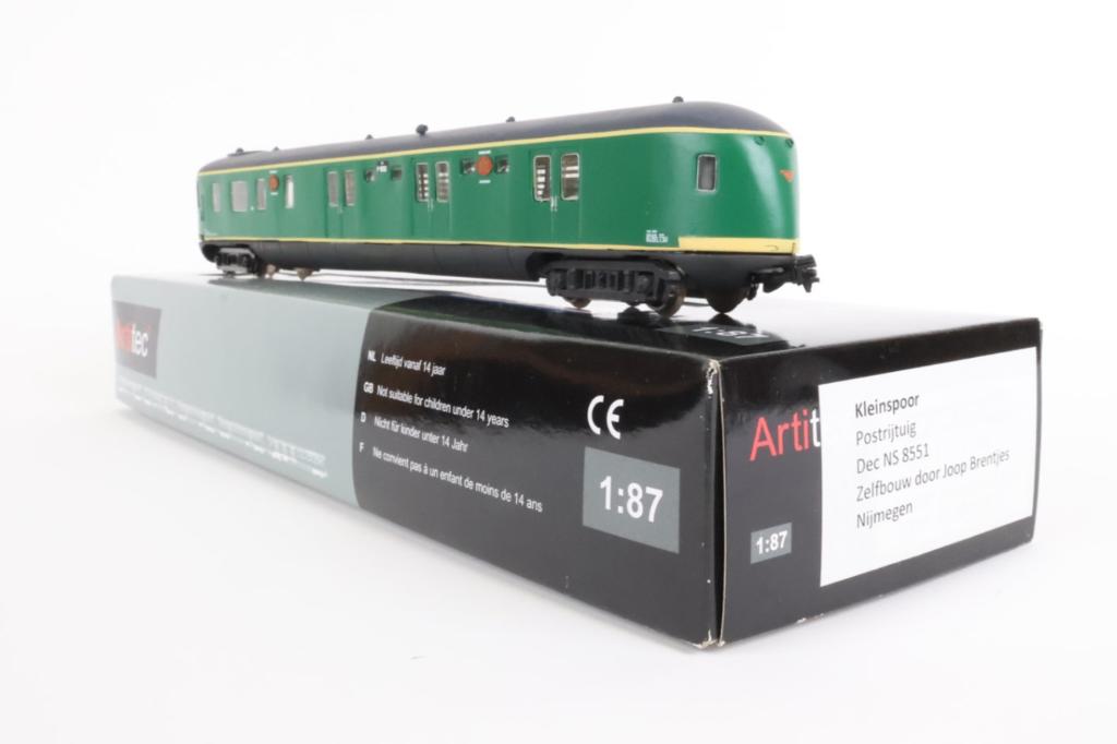 NS postrijtuig 8551 (vm DEC) uit Kleinspoor kit, Overige merken, Gebruikt, Gelijkstroom, Wagon