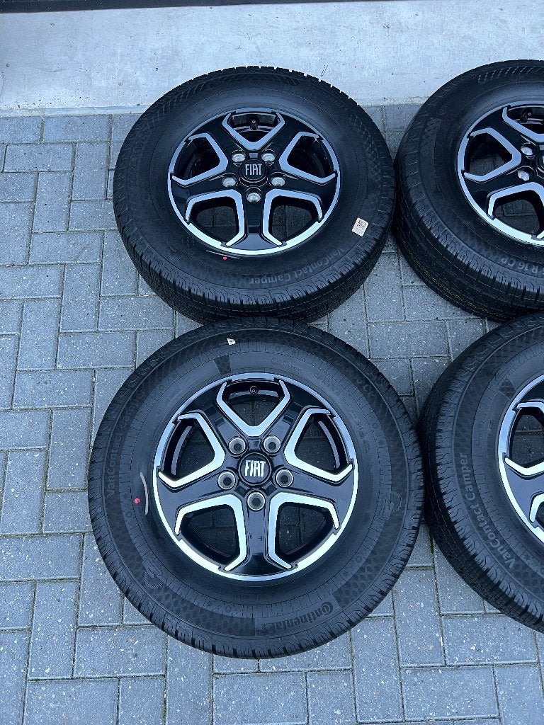 4x Fiat Ducato 5x130 Continental VanContact Camper Nieuw, Bestelwagen, 16 inch, Banden en Velgen, Nieuw
