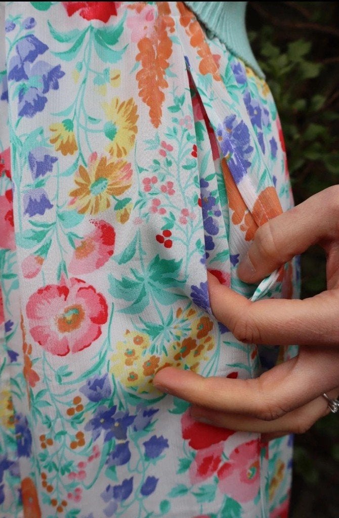 Rok handgemaakt M/L, Maat 38/40 (M), Floral, Ophalen of Verzenden, Zo goed als nieuw