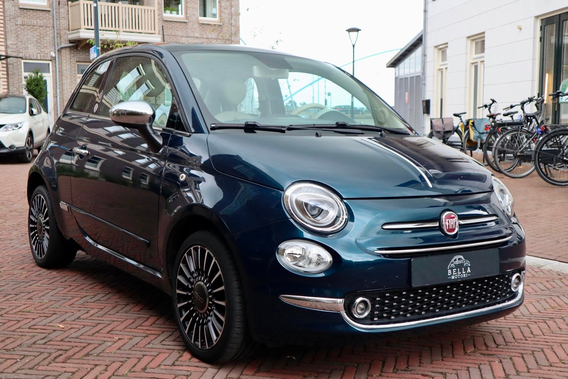 Fiat 500 1.2 Mirror | RIJKLAARPRIJS | Apple CarPlay & Androi, Auto's, Voorwielaandrijving, Gebruikt, 4 cilinders, Blauw