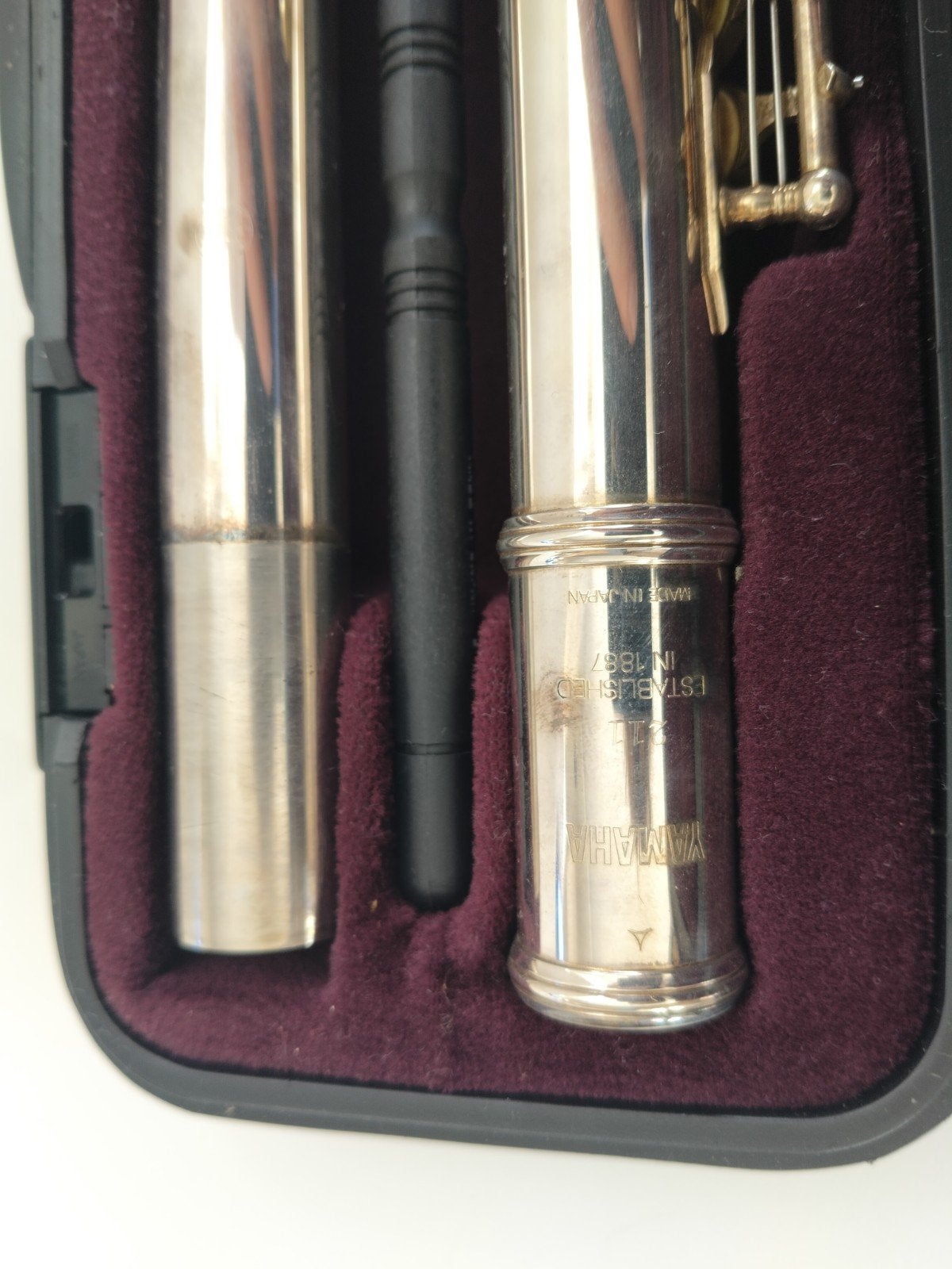 Yamaha Dwarsfluit met Koffer en Boeken, Ophalen of Verzenden, Gebruikt, Dwarsfluit, Met koffer of tas
