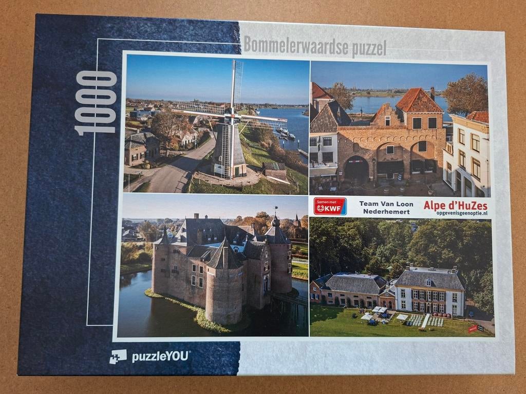 Bommelerwaardse puzzel, Alpe d' HuZes compleet 1000 stuks, Ophalen of Verzenden, 500 t/m 1500 stukjes, Zo goed als nieuw