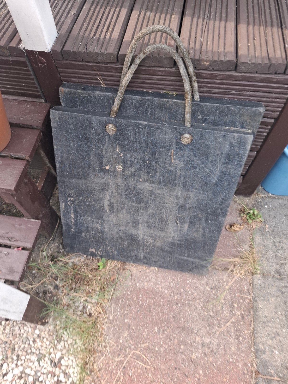 2 stempelplaten kunststof 50x50x5 cm voor kraanwagen, Doe-het-zelf en Verbouw, Ophalen, Gebruikt