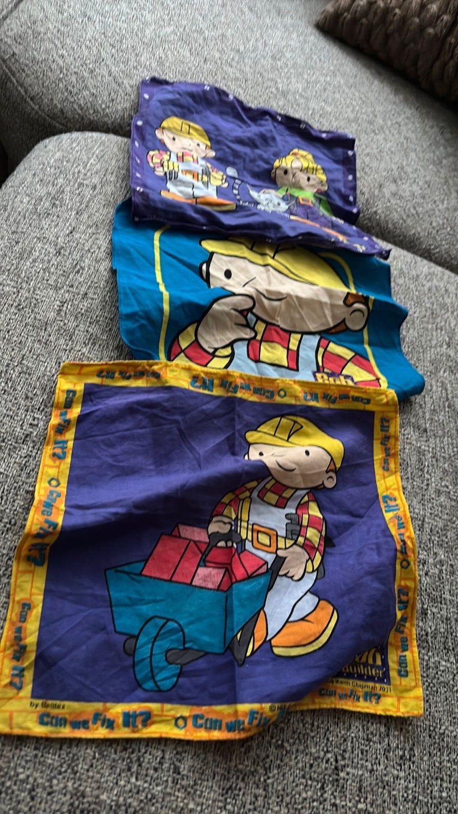 Bob de Bouwer zakdoeken - set van 3, Ophalen of Verzenden, Zo goed als nieuw, Jongen of Meisje