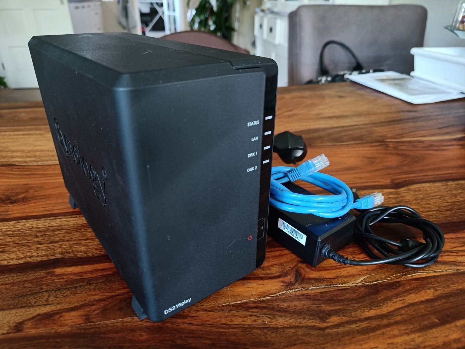 Synology DS216play NAS met 2x Western Digital 1TB HDD, Gebruikt, Ophalen of Verzenden, Synology, Desktop