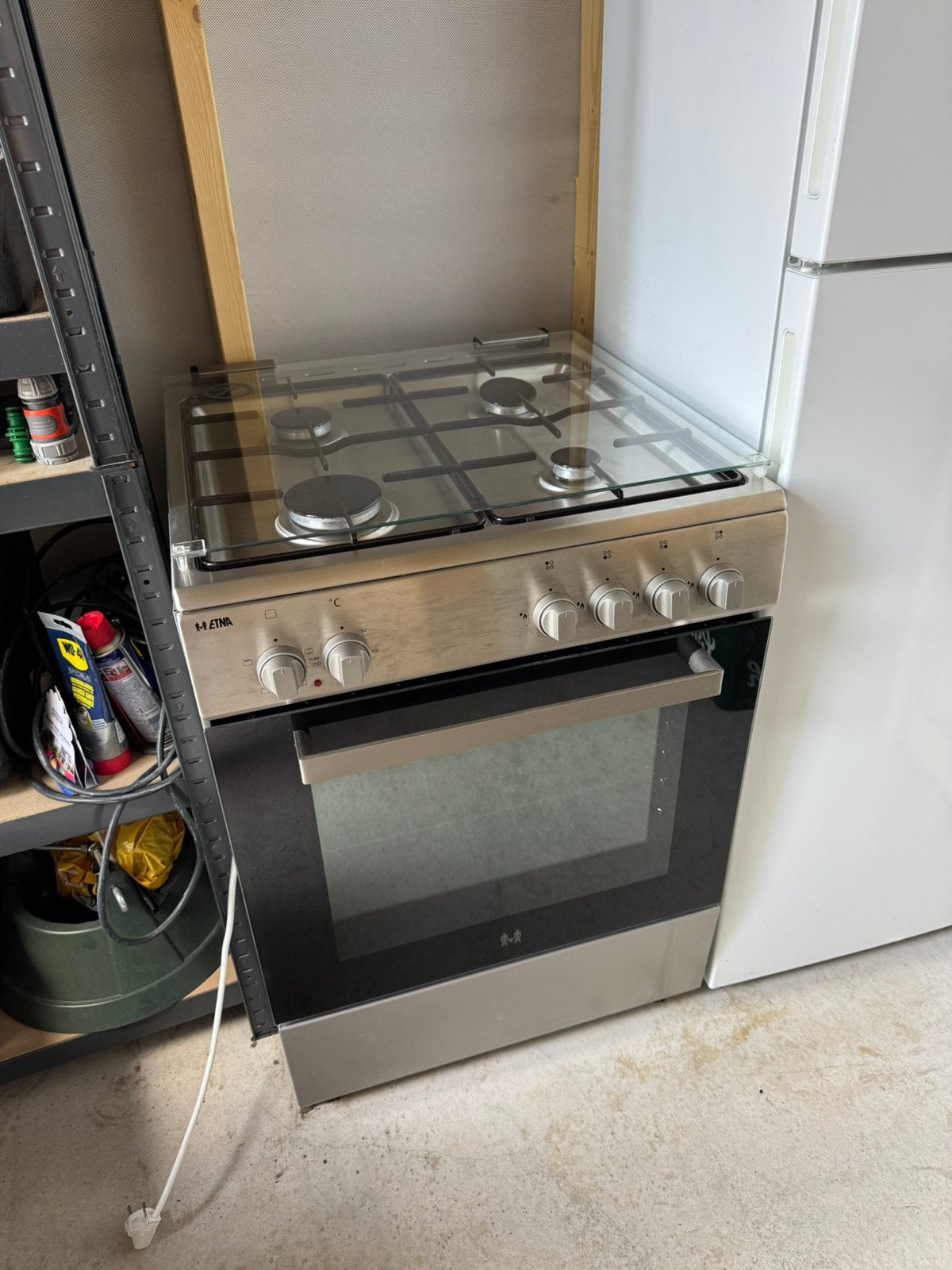 Etna gasfornuis met oven, Witgoed en Apparatuur, Fornuizen, Ophalen, Gebruikt, 60 cm of meer, 4 kookzones