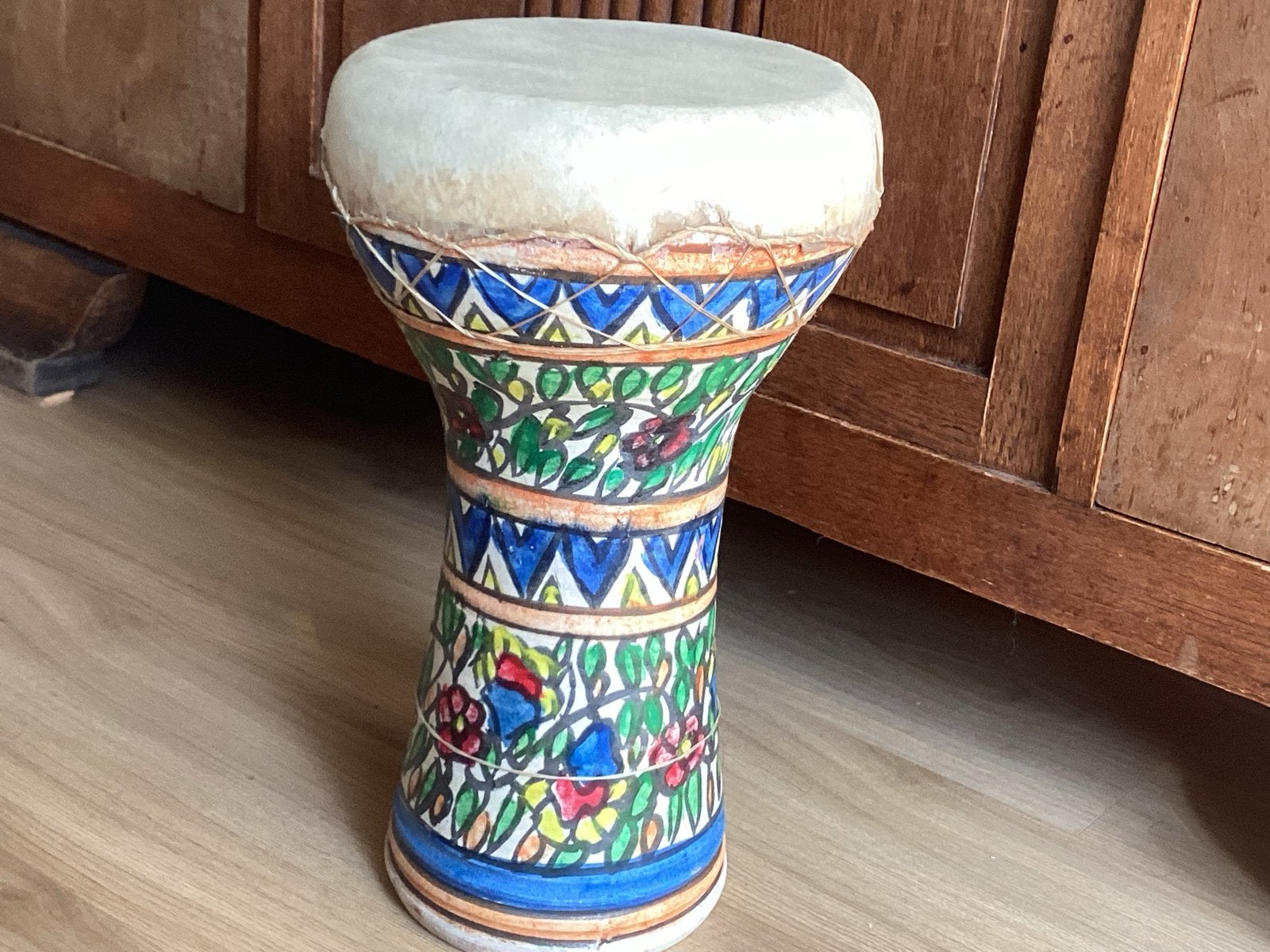 Mooie handgeschilderde Darbuka / Doumbek 40 H voor, € 17, Ophalen of Verzenden, Gebruikt, Overige merken
