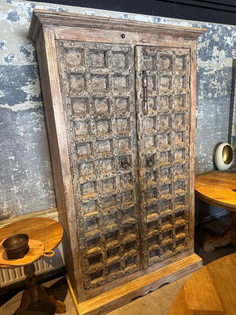 Unieke Indiase Opbergkast - 130x230x60 cm kast SALE € 1499, Ophalen, Gebruikt