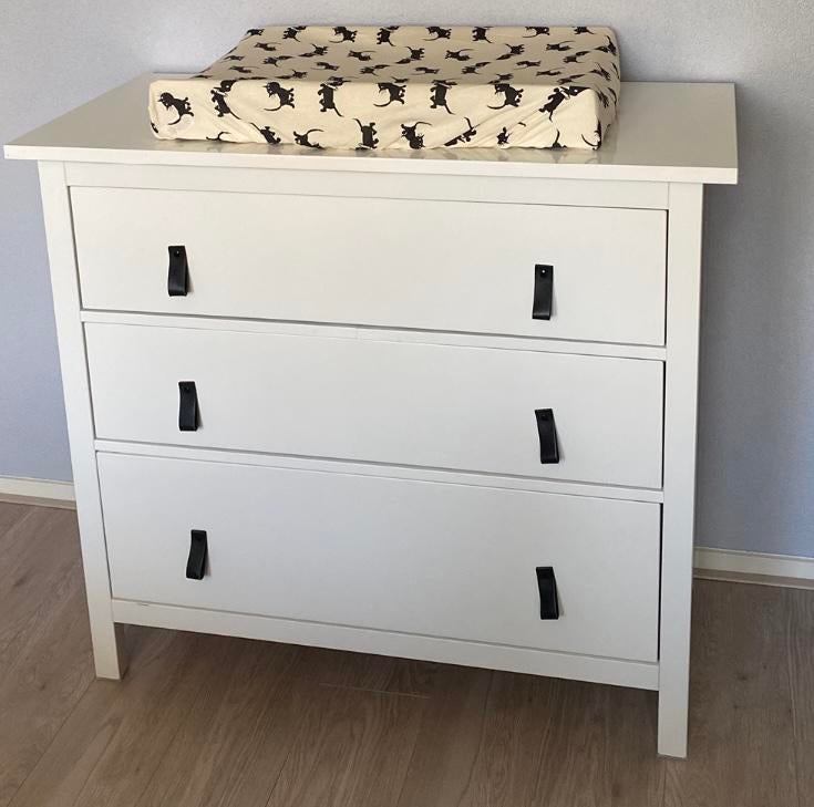 Zwarte leren handgreepjes 6 stuks, Minder dan 75 cm, 50 tot 70 cm, 105 cm of meer, Ophalen of Verzenden