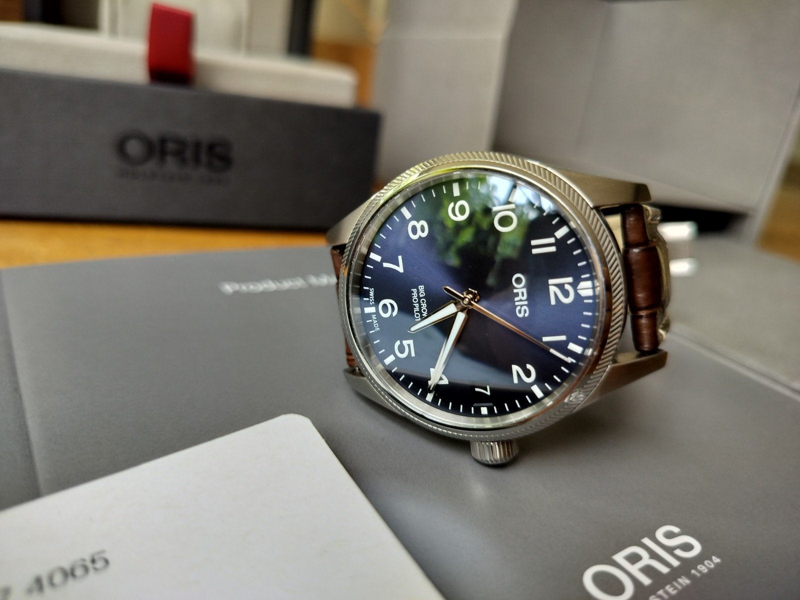 Prachtig Oris Big Crown ProPilot Automatic horloge Full-set, Ophalen of Verzenden, Zo goed als nieuw, Zwart, Android