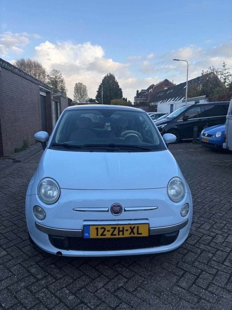 Fiat 500 1.4 16V 73KW C 2008 Blauw, Auto's, Voorwielaandrijving, 31 €/maand, 4 cilinders, 100 pk