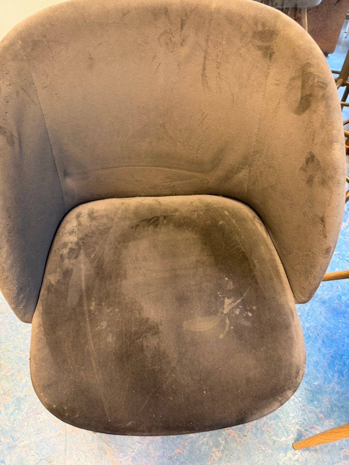 Twee stoelen grijs fluweel, Ophalen, Overige materialen, Gebruikt, Twee