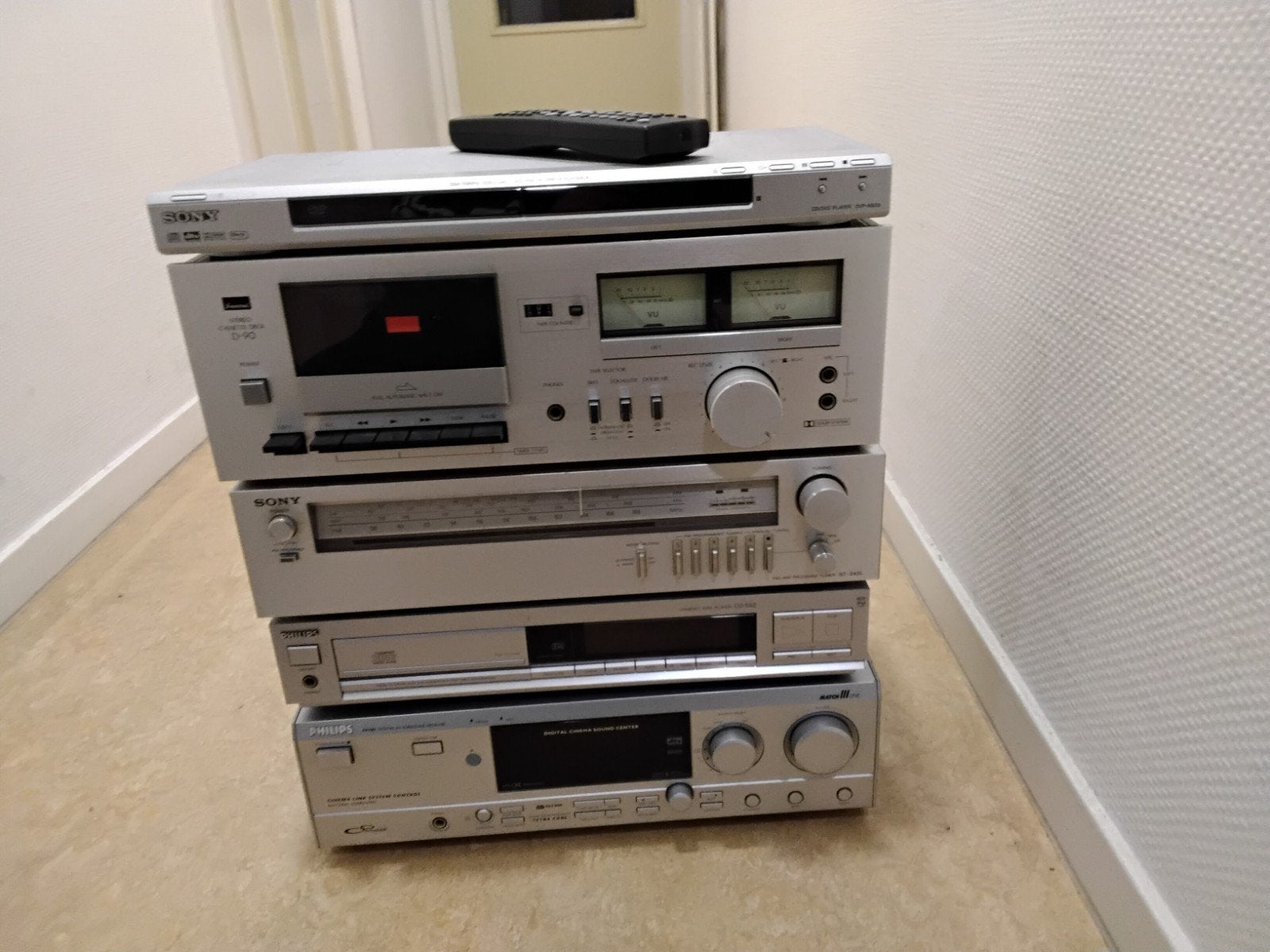 stereo set goedwerkend kan getest worden info zie fotos, Gebruikt, Losse componenten, Cassettedeck, Ophalen