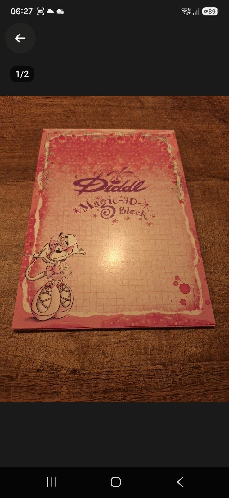 Diddl A5 Magic-3D-Block nr 303 - 22 blaadjes, Verzamelen, Ophalen of Verzenden, Diddl, Gebruikt, Papier, Kaart of Schrift