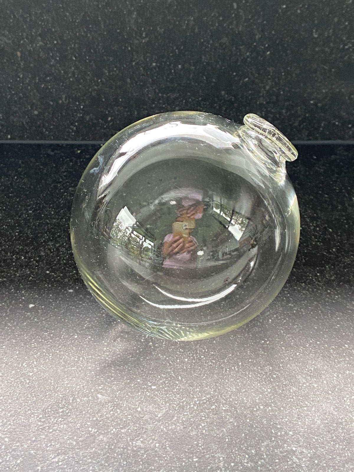 Oude glazen bol bal drijver glas decoratief vijver, Ophalen of Verzenden