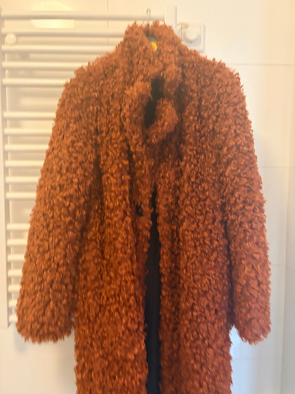 Zara TRF Collection teddy jas maat M - Oranje/Bruin, Kleding | Dames, Ophalen of Verzenden, Zo goed als nieuw, Maat 38/40 (M)