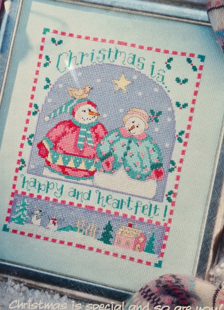 2 sneeuwpoppen Kerst borduurpatroon, Ophalen, Nieuw, Handborduren, Patroon