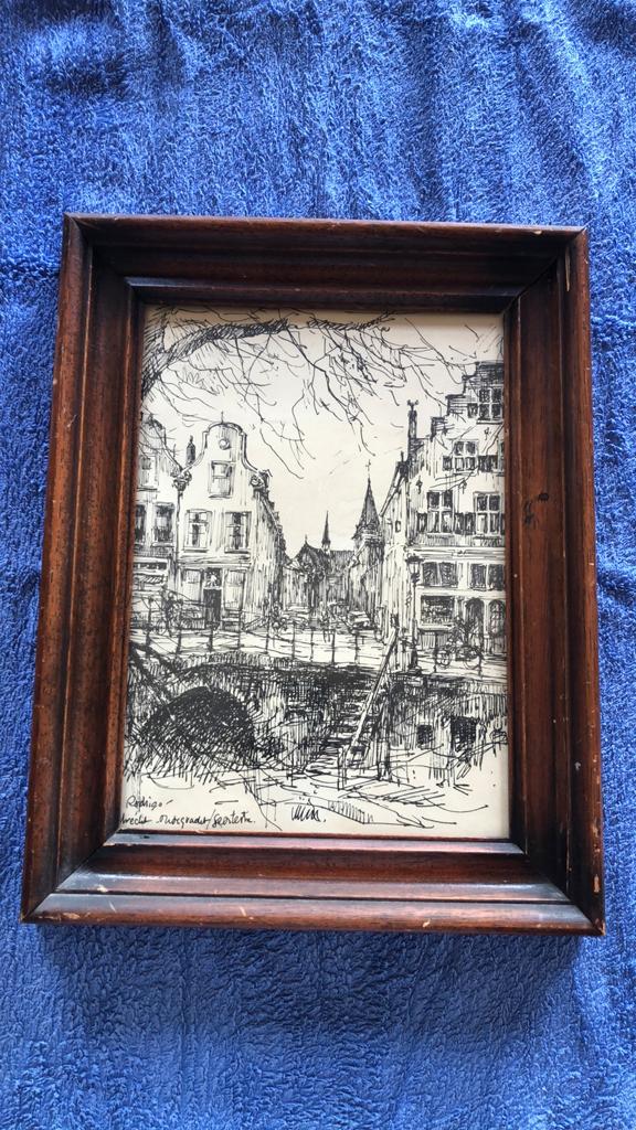 Oude tekening, Ophalen of Verzenden