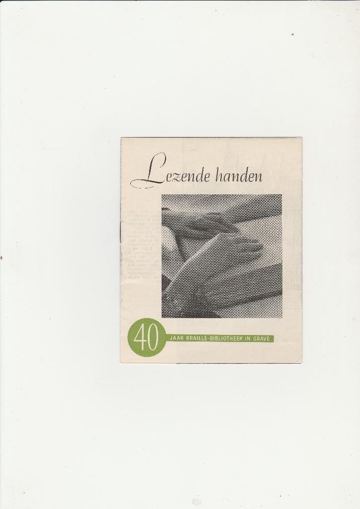 Lezende handen  Braille Bibliotheek Grave, Boeken, Ophalen of Verzenden, Gelezen, Folder