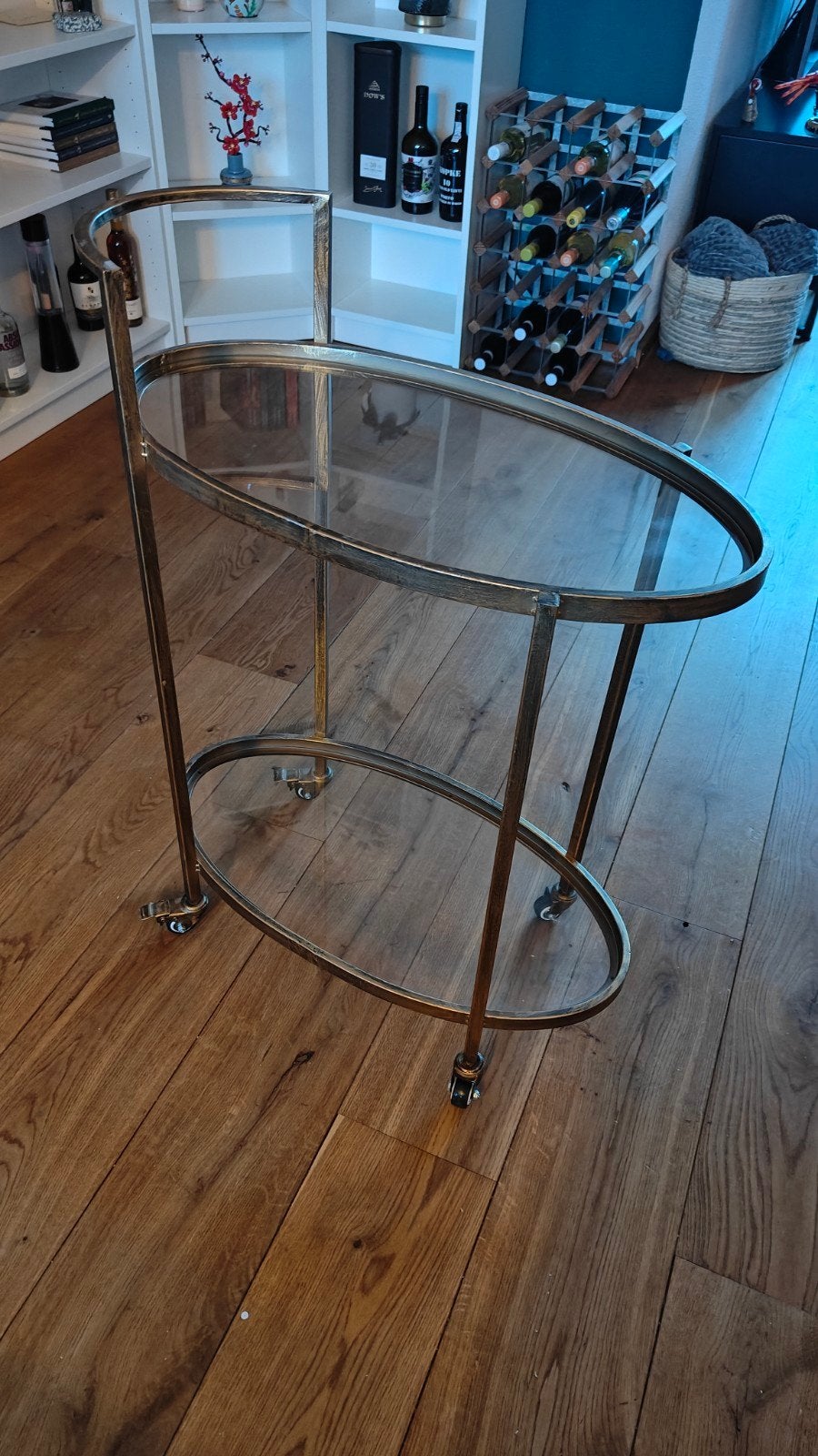 WOOOD Push Trolley - drankkarretje, Ophalen, Minder dan 55 cm, Zo goed als nieuw, 60 cm of meer