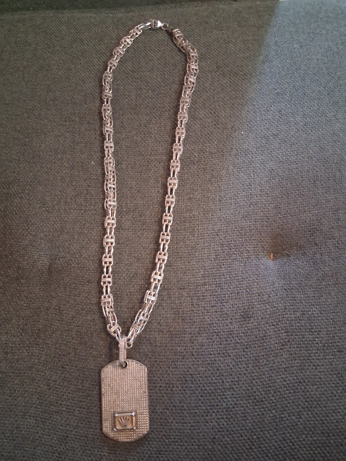 Magnum Koningsketting 925 Zilver met Rolex Hanger 130gr, Sieraden, Tassen en Uiterlijk, Met hanger, Ophalen of Verzenden, Zo goed als nieuw