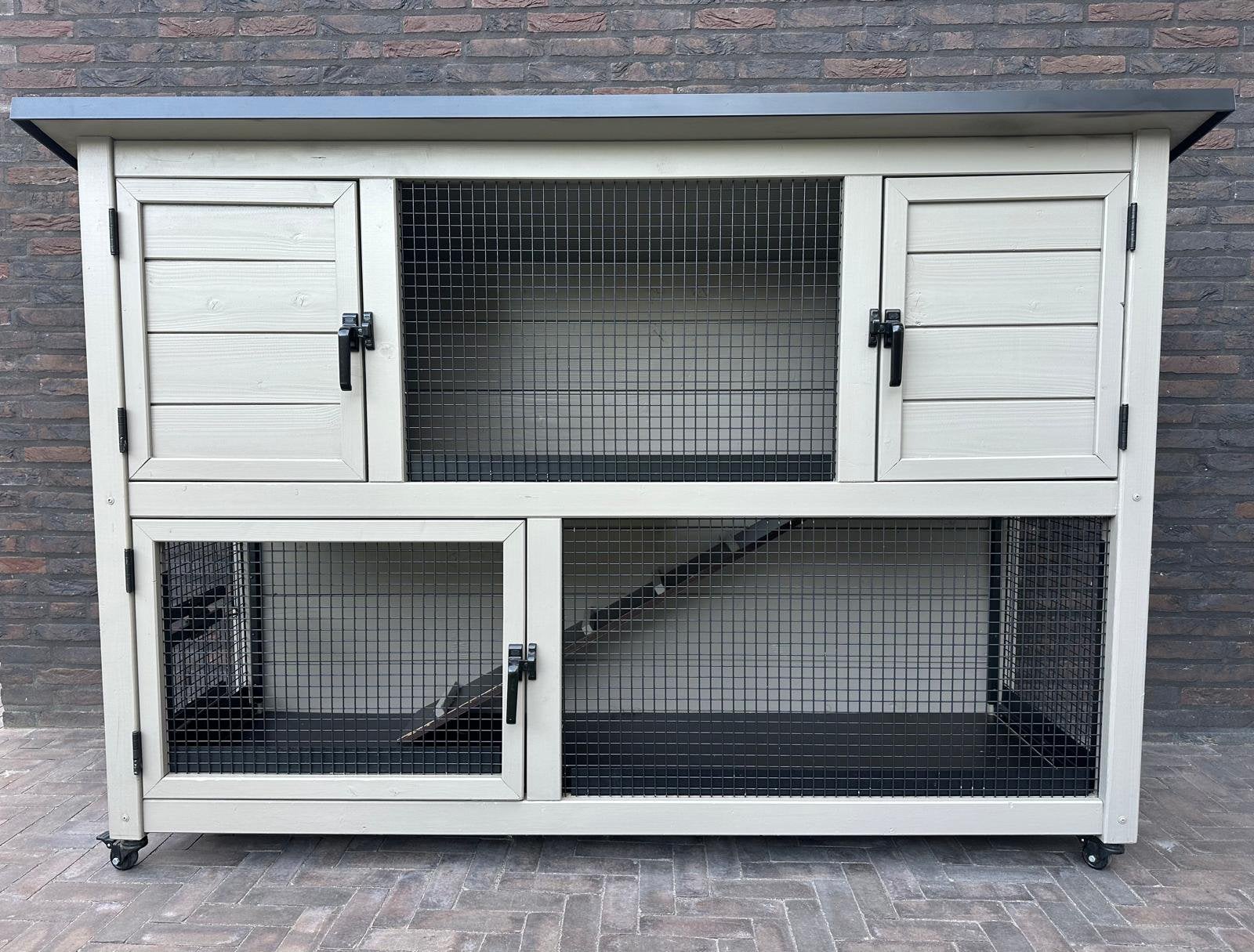 Luxe konijnenhok 210 cm – ruim buitenverblijf op wielen, Dieren en Toebehoren, Knaagdieren en Konijnen | Hokken en Kooien, Ophalen