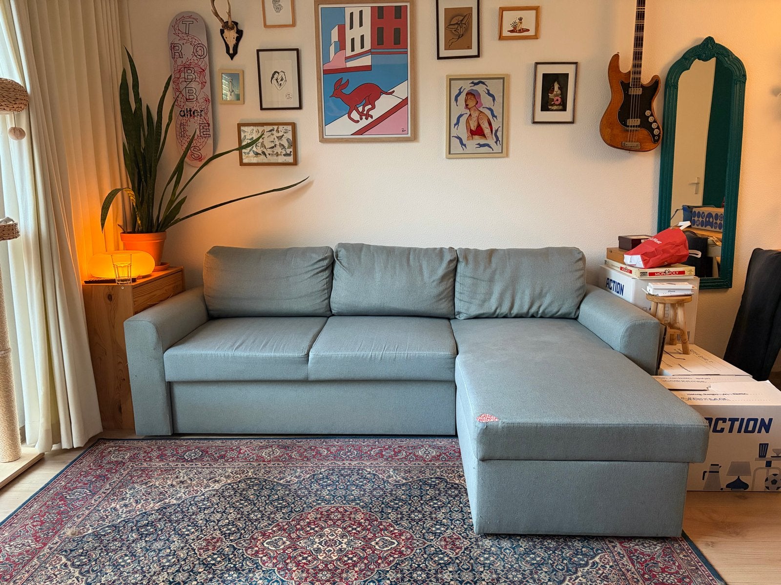 Gratis af te halen: Slaapbank met opbergruimte (225x167cm), Ophalen, Tweepersoons, Overige maten, 220 cm