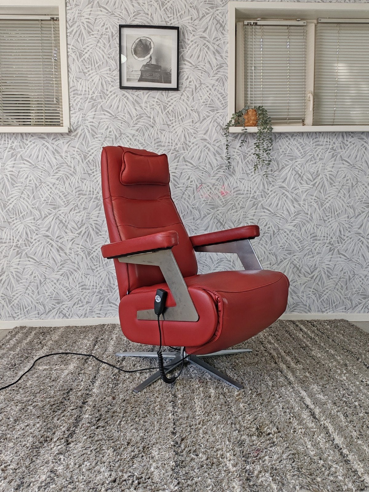 Eaysit leren elektrische design relax fauteuil large, 100 tot 125 cm, Eaysit, Ophalen of Verzenden, Zo goed als nieuw
