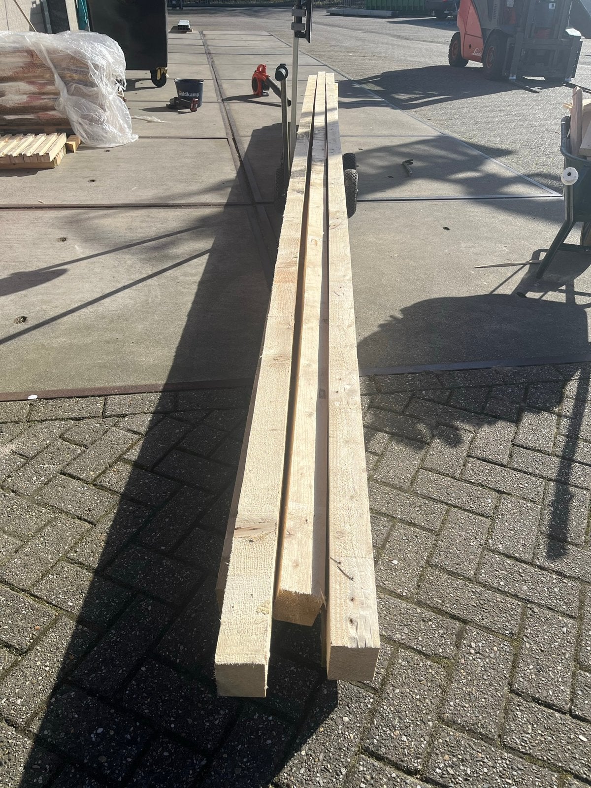 Vurenhout balken 6 meter, Ophalen, Zo goed als nieuw, 250 cm of meer, Balken