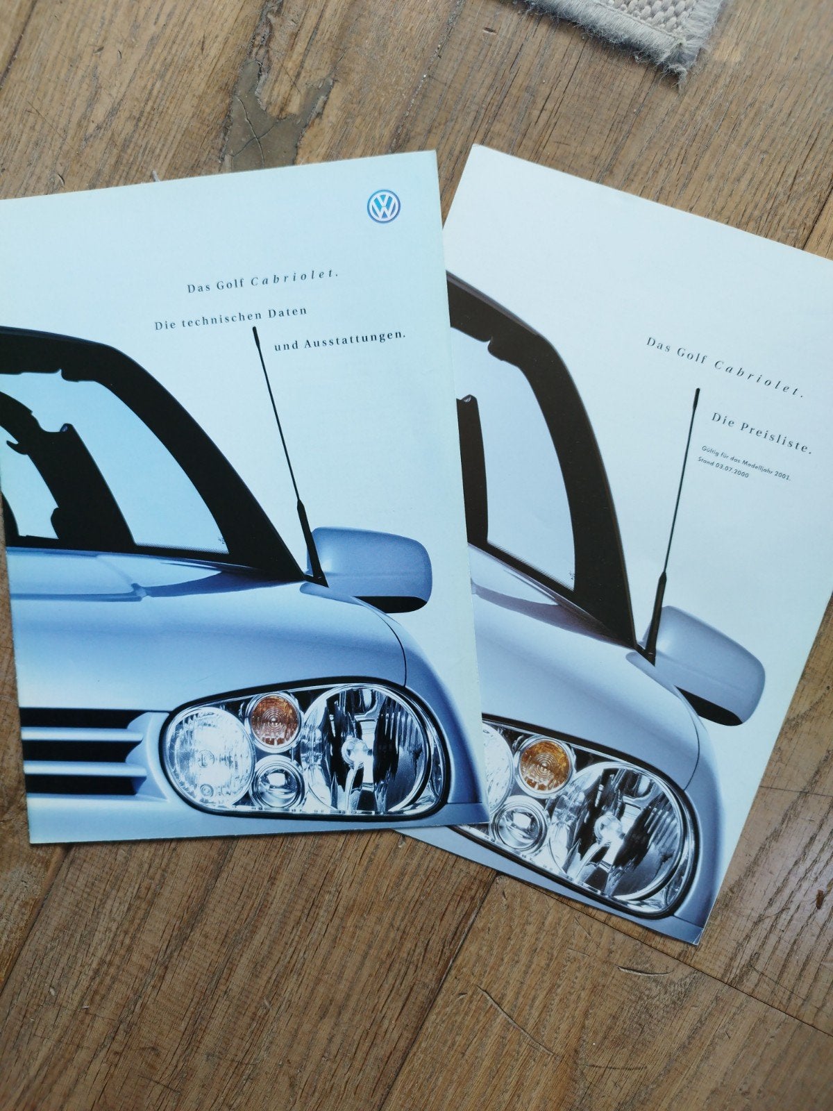 VW Golf Cabriolet Prijslijst+ techn. Bijlage (Duits), Volkswagen, Ophalen of Verzenden, Zo goed als nieuw, Volkswagen