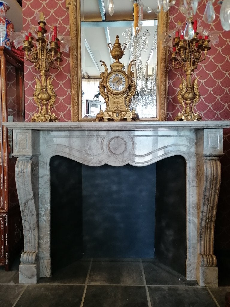 Antiek marmer schouw 19e eeuw, Ophalen of Verzenden