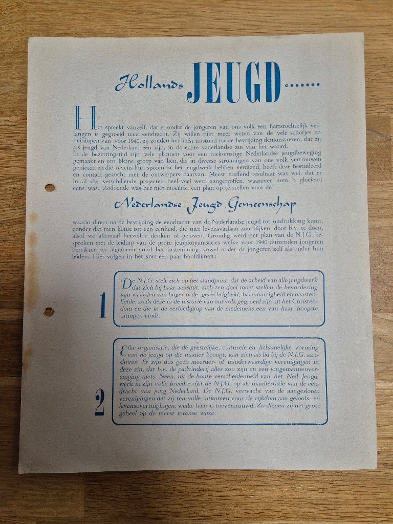N.J.G. pamflet Leiden 1945, Ophalen of Verzenden, Overige soorten, Nederland, Boek of Tijdschrift