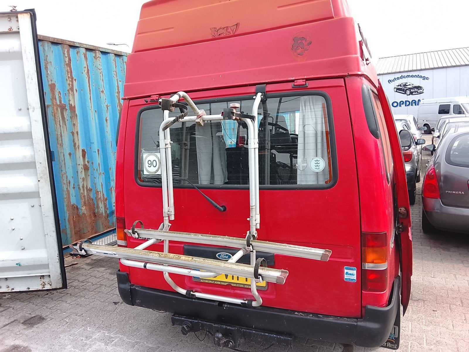 Camper Gebruikte Achterklepdrager voor 2 fietsen, Caravans en Kamperen, Camper-accessoires, Gebruikt, Ophalen of Verzenden