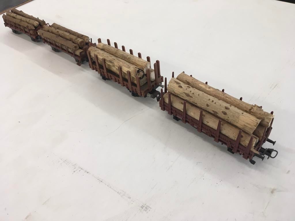 Goederenwagons van Märklin, met hout HO., Wisselstroom, Gebruikt, Wagon, Ophalen of Verzenden