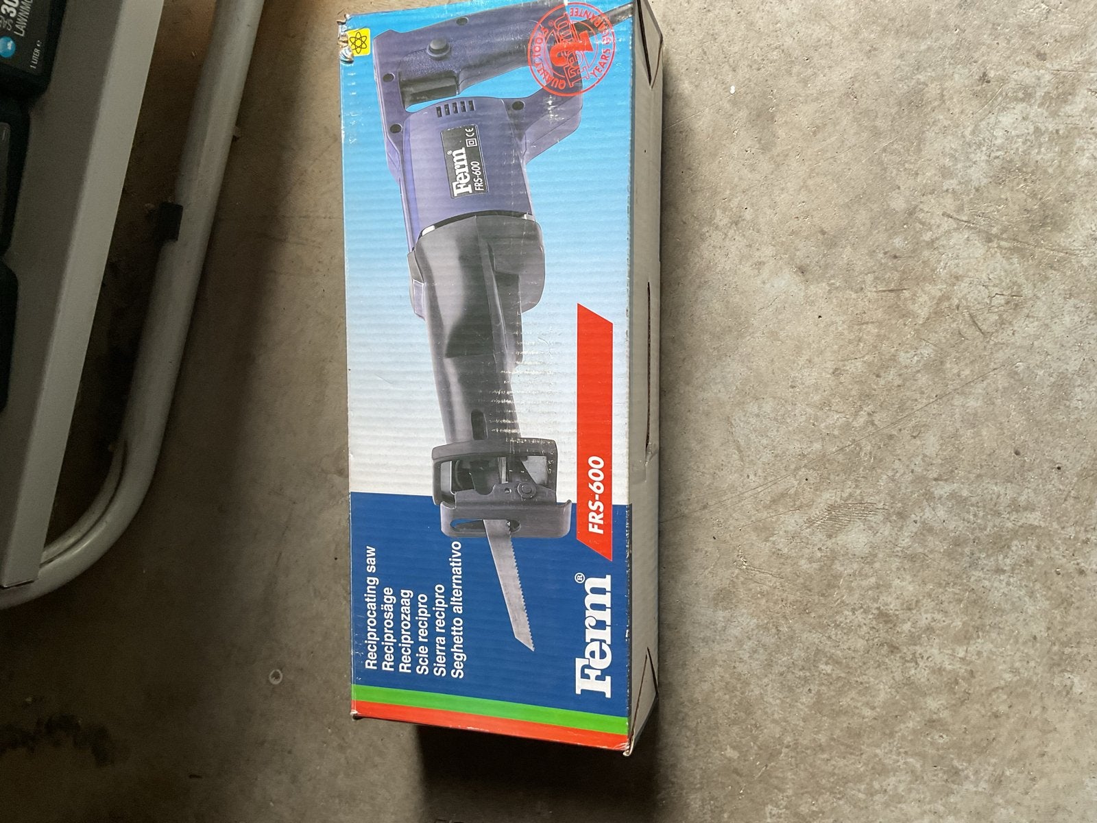 Ferm Reciprozaag FRS-600 - Zo goed als nieuw, in doos, Doe-het-zelf en Verbouw, Ophalen, 70 mm of meer, 600 tot 1200 watt, Zo goed als nieuw