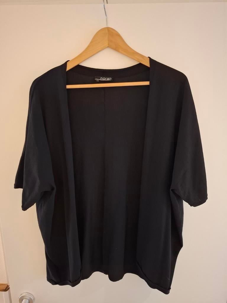 Zwart vestje korte mouw mt 46 Nohra, Zwart, Trui of Vest, Ophalen of Verzenden, Zo goed als nieuw