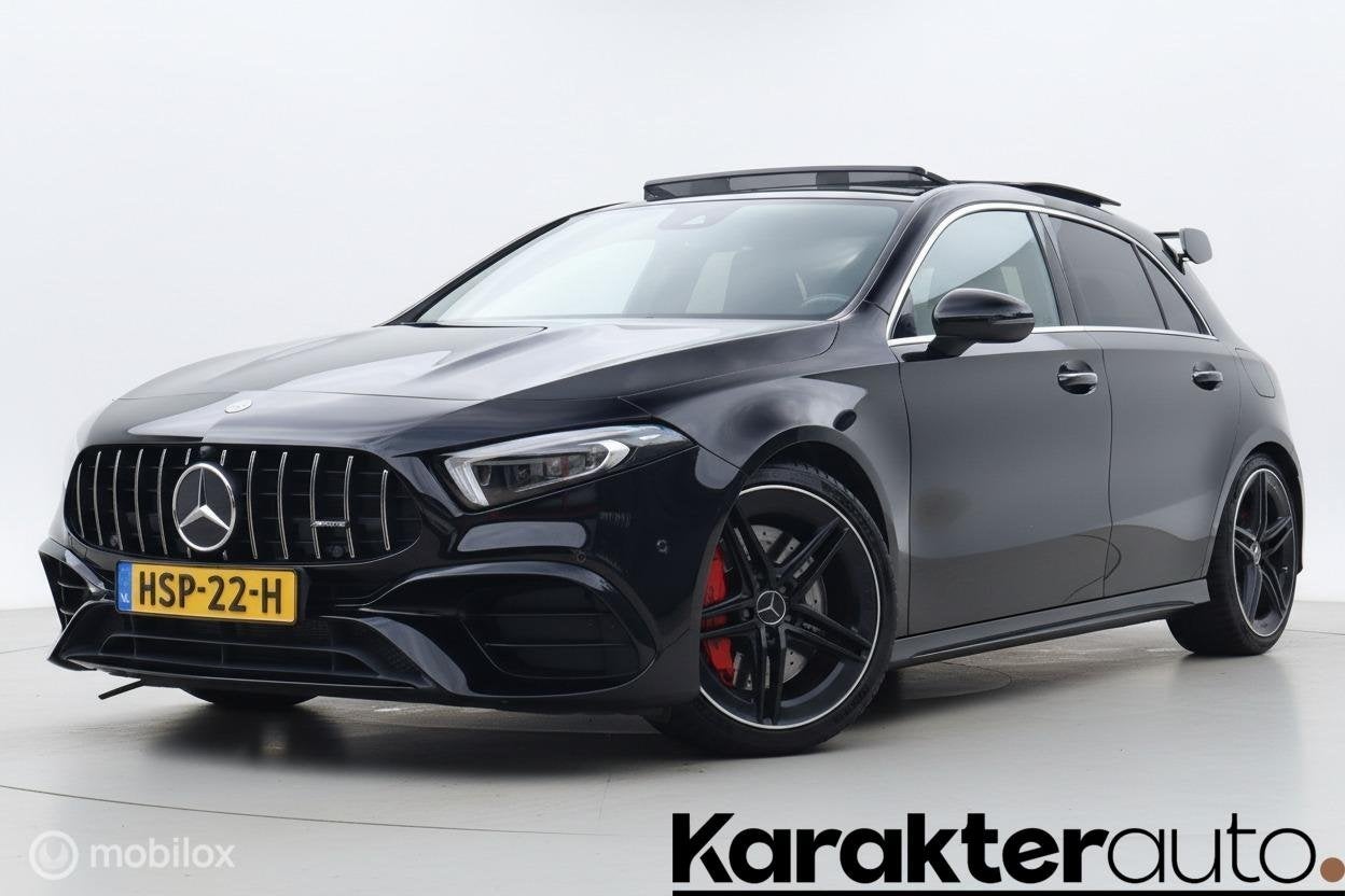 Mercedes A45 AMG S 4MATIC+ 490pk | panoramadak | massage, Auto's, Automaat, Parkeerassistent, Gebruikt, 4 cilinders