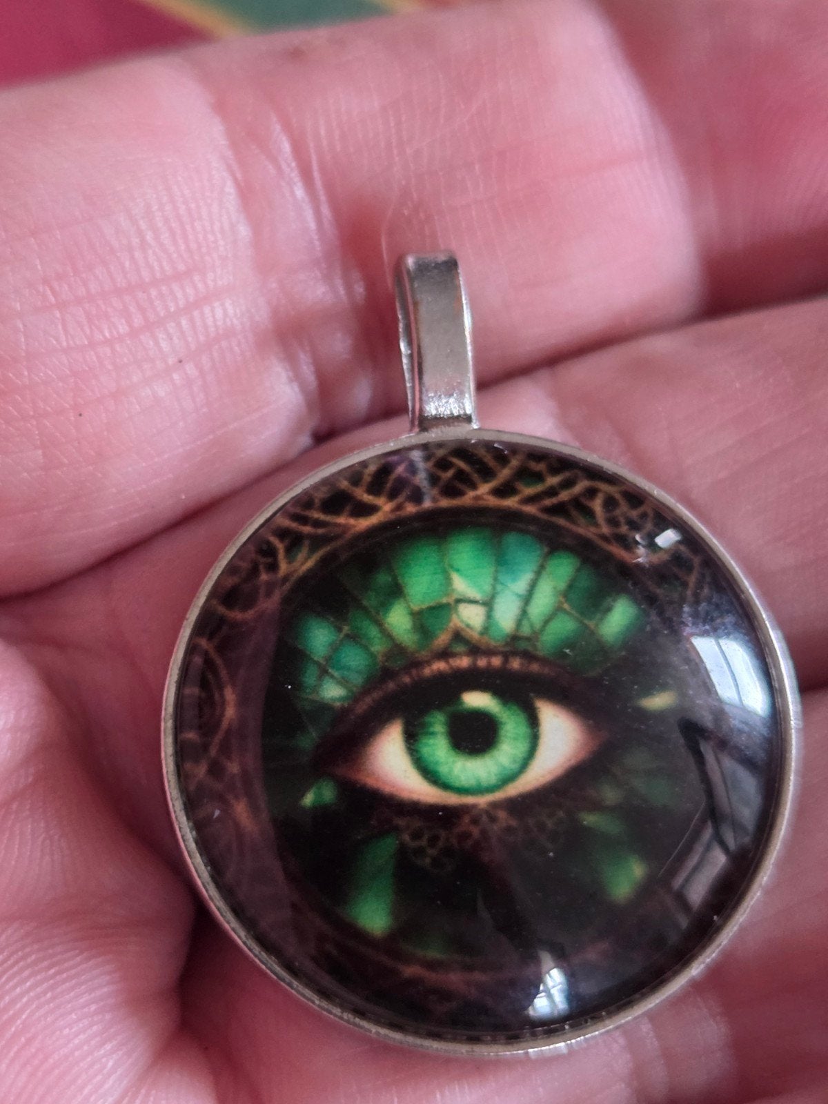 Hanger met oog van Horus/Ra - Glas op is op !, Overige voorstellingen, Glas of Kristal, Nieuw, Ophalen of Verzenden