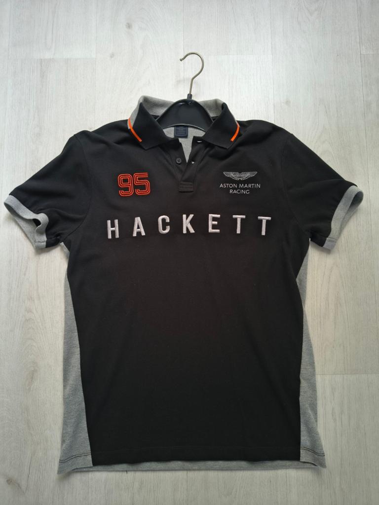 Hackett Aston Martin Polo Als Nieuw, Maat 52/54 (L), Hackett, Zwart, Ophalen of Verzenden