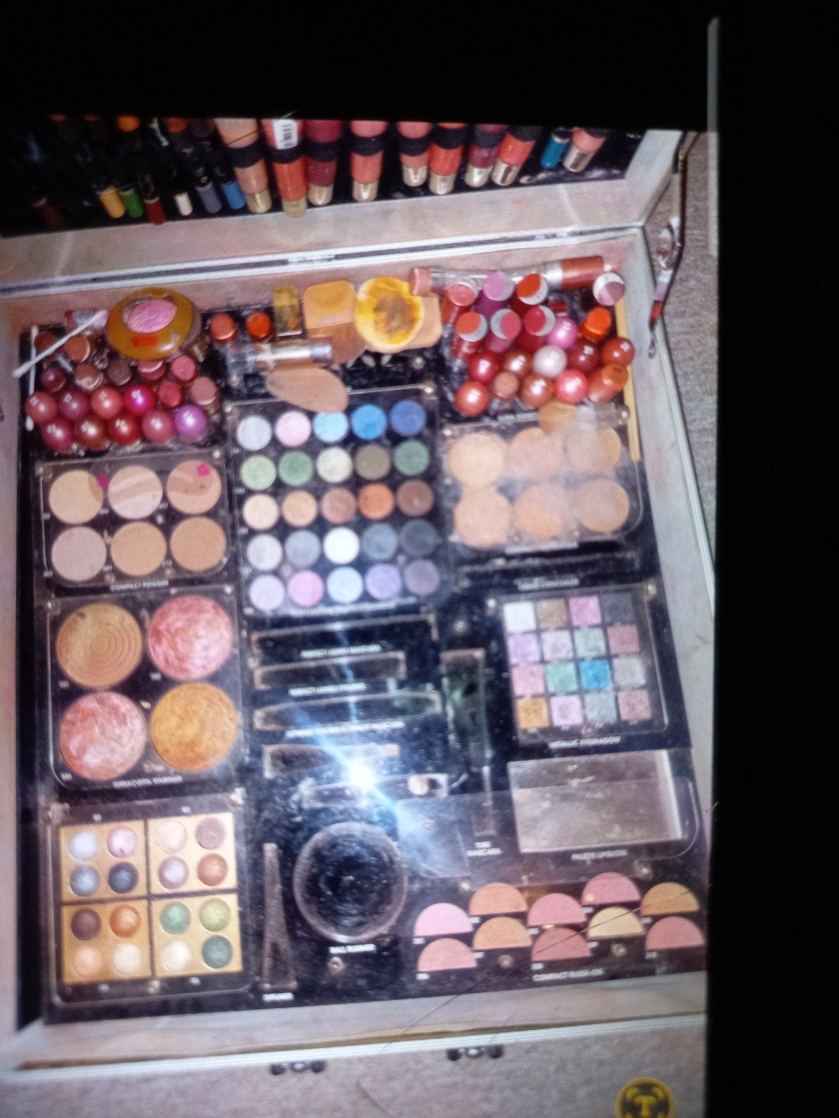 Grote make-up koffer met uitgebreide set Golden Rose, Ophalen, Gebruikt, Overige kleuren, Gehele gezicht