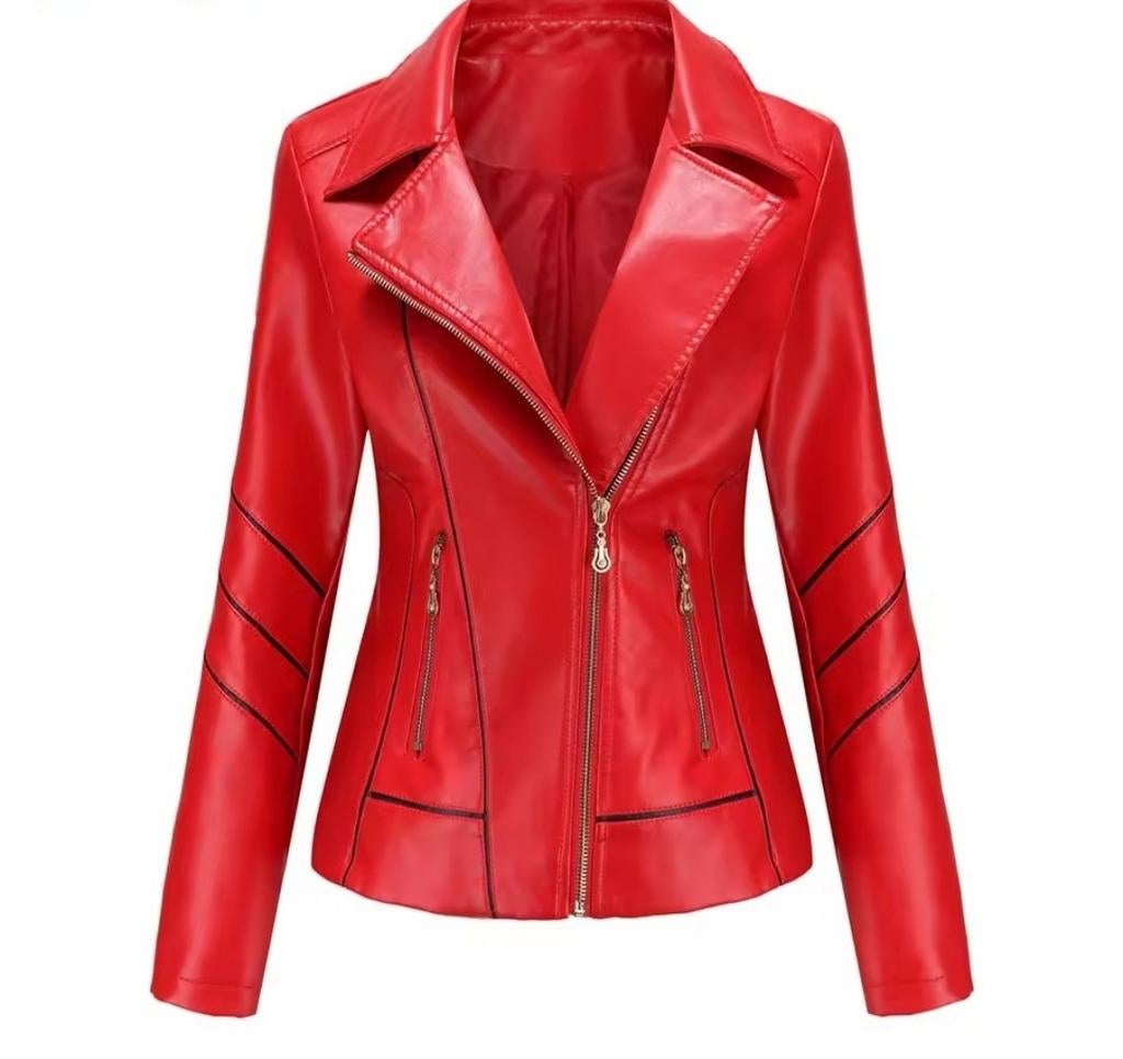 Latex / Leder jas, Kleding | Dames, Verzenden, Nieuw, Maat 46/48 (XL) of groter, Rood