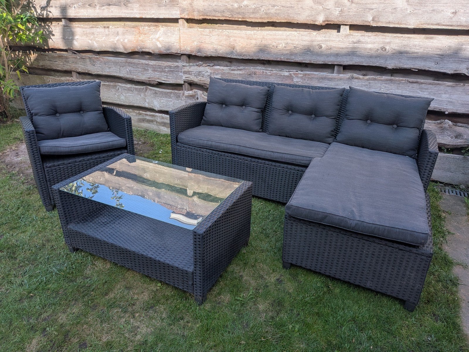 Loungeset/Tuinset Jysk, Ophalen, Gebruikt, Bank, Loungeset